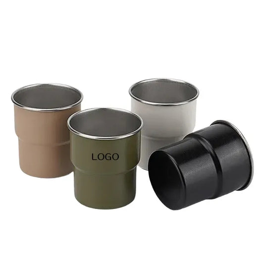 Portable Stainless Steel Cups - Travel Friendly Drinkware