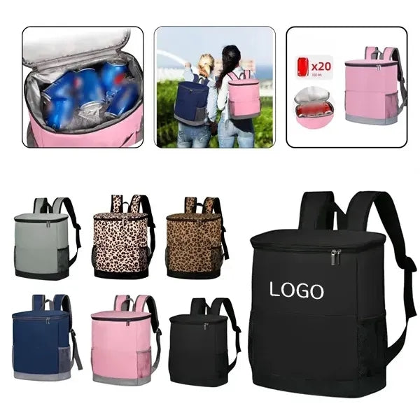 Colorful Insulated Cooler Backpack - Spacious Travel Bag
