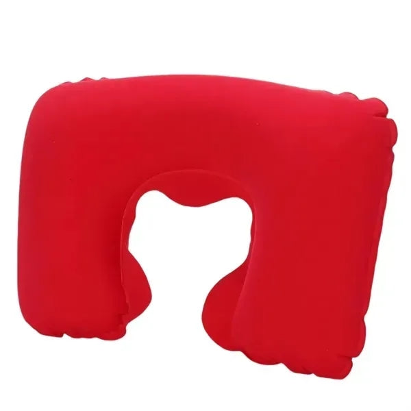 PVC Flocked U-Shaped Neck Pillow - Travel Cushion