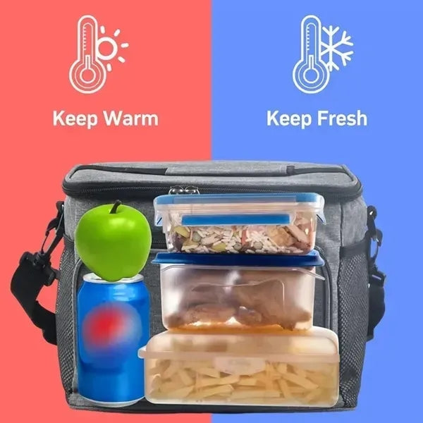 Colorful Insulated Lunch Bag - Premium Full Size