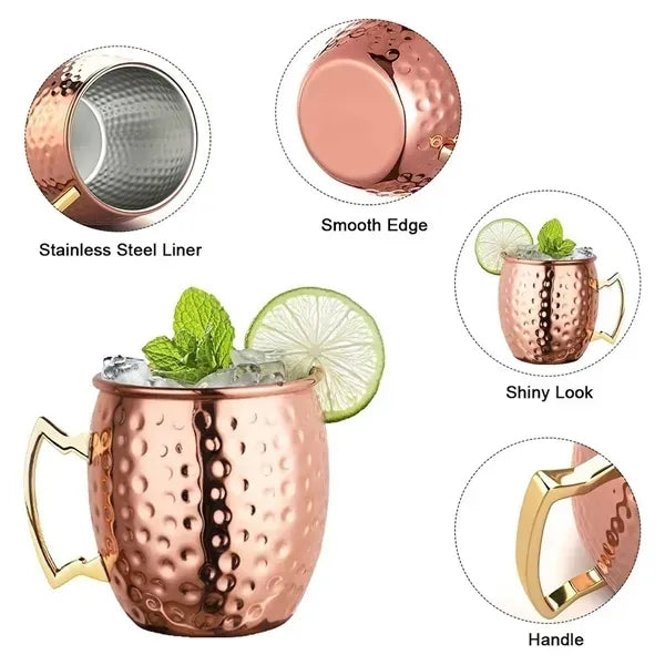 18 Ounce Moscow Mule Copper Mug - Classic Cocktail Cup