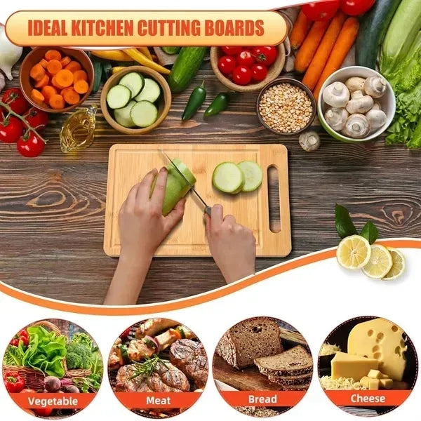 Wooden Cutting Board with Handle - Eco-Friendly Kitchen Tool