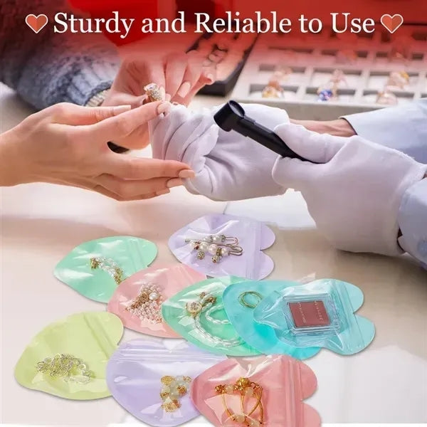 Heart Shaped Clear Resealable Bags