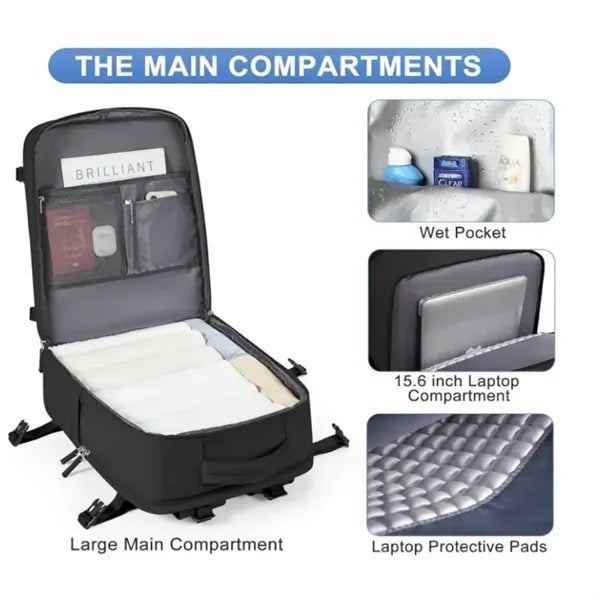 Sturdy Travel Backpack - Ideal for Hiking & Business Trips
