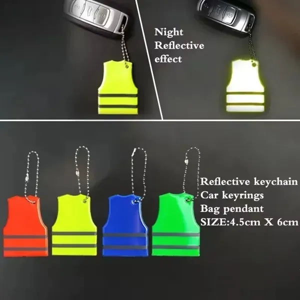 Reflective Safety Key Chain - High Visibility Pendant