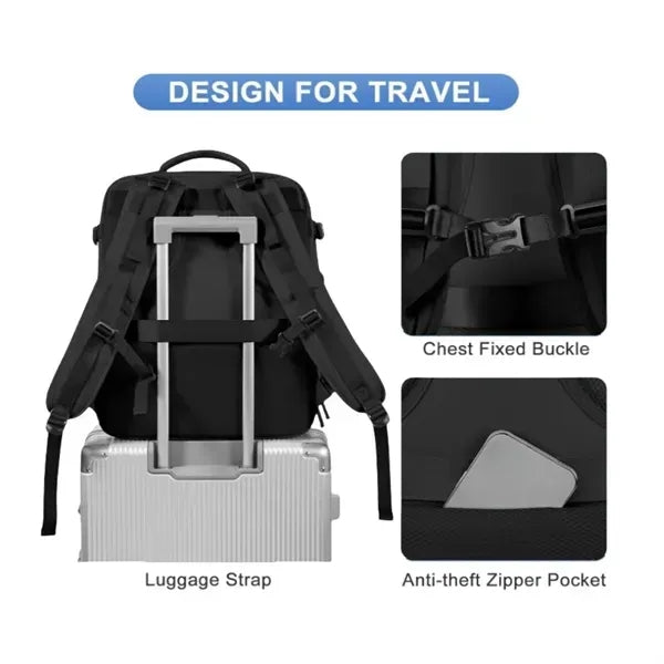 Sturdy Travel Backpack - Ideal for Hiking & Business Trips
