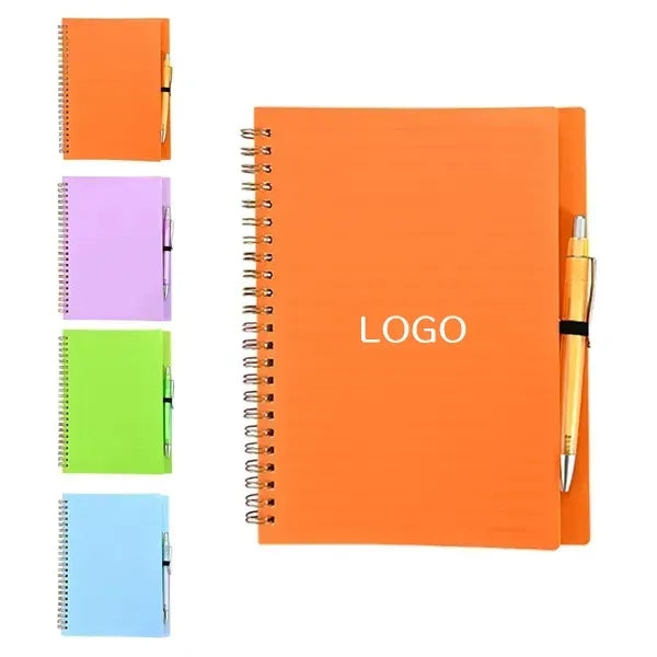 Spiral Bound A5 Notebook with Pen - Portable Writing Set