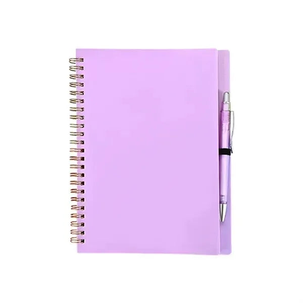 Spiral Bound A5 Notebook with Pen - Portable Writing Set