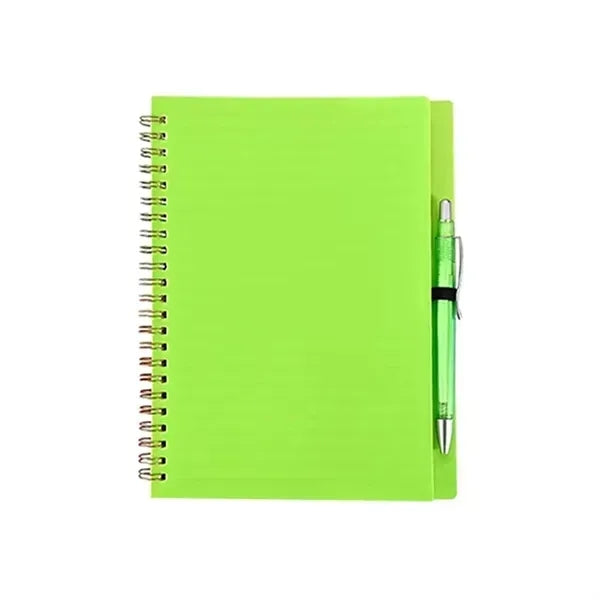 Spiral Bound A5 Notebook with Pen - Portable Writing Set