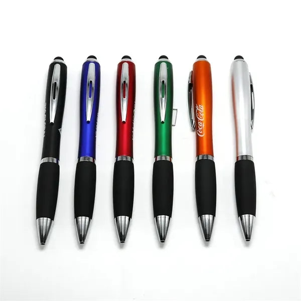 LED Logo Stylus Ballpoint Pen - Multifunctional Writing Tool