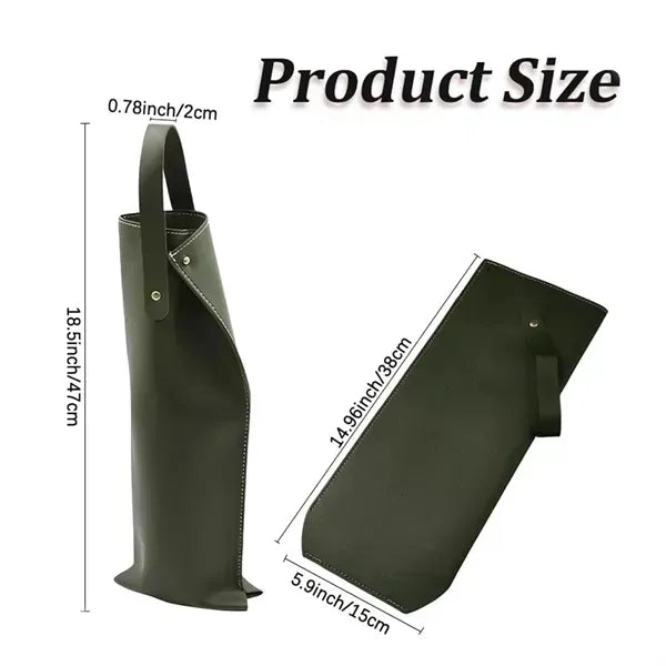 Leather Wine Bottle Carrier - Elegant Gift Bag with Handle