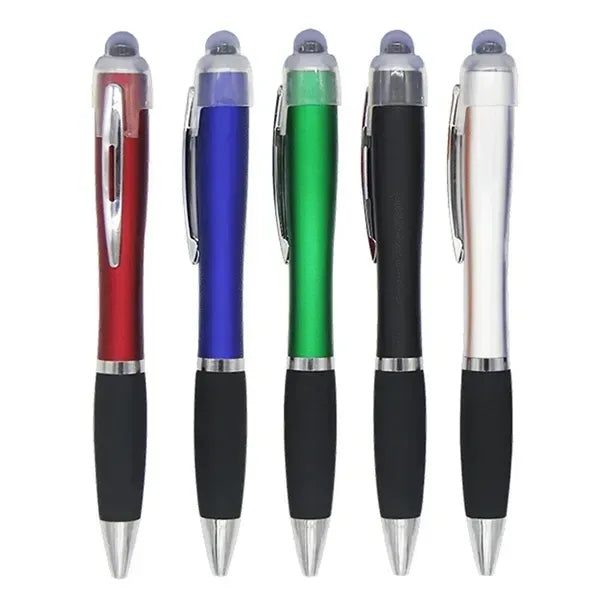 LED Logo Stylus Ballpoint Pen - Multifunctional Writing Tool