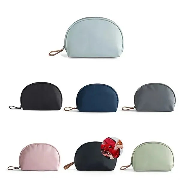 Nylon Small Travel Makeup Pouch - Compact Cosmetic Case