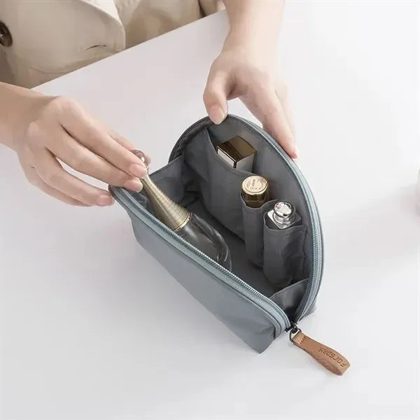 Nylon Small Travel Makeup Pouch - Compact Cosmetic Case