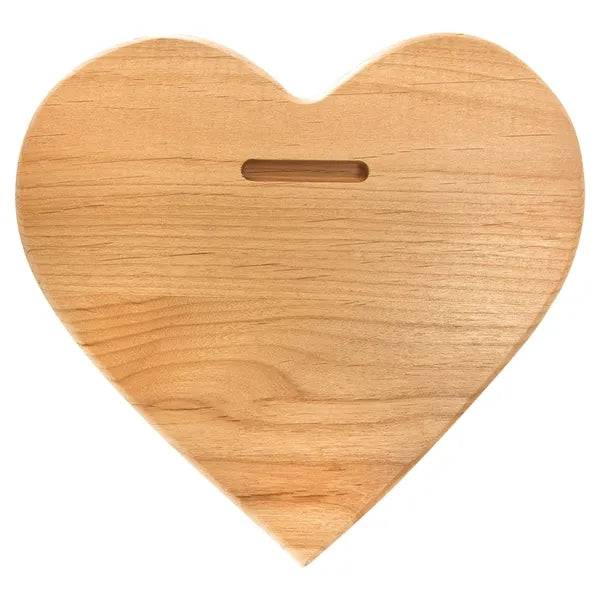 9 1/2" x 8" Alder Heart Plaque