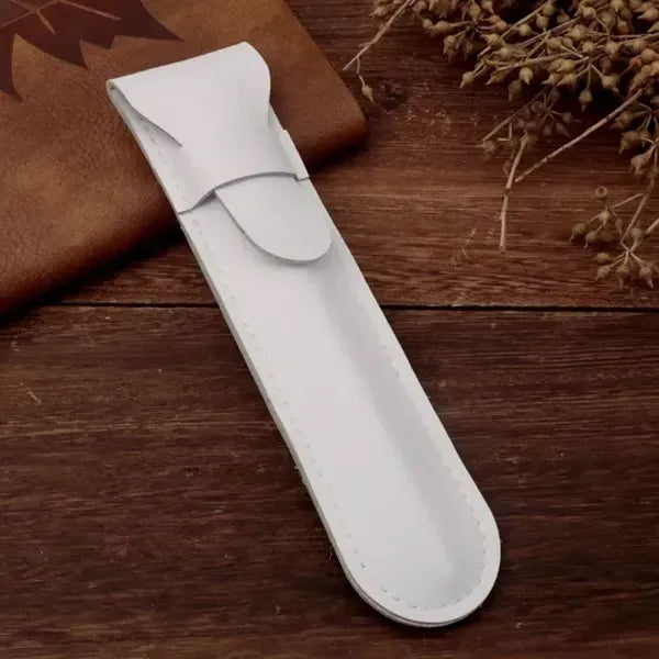PU Leather Pen Holder - Standalone Flip Cover Organizer