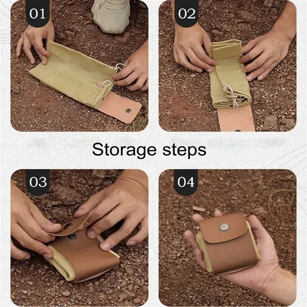 Canvas Foraging Waist Bag - Foldable Design