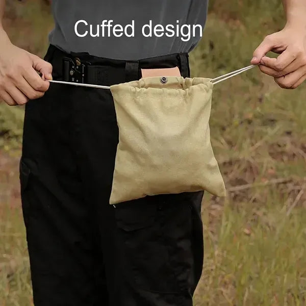 Canvas Foraging Waist Bag - Foldable Design