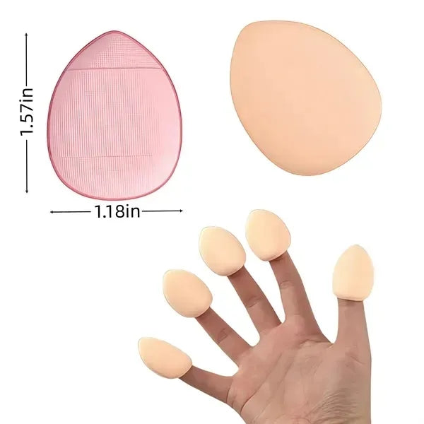 Soft Triangle Mini Makeup Puff - Finger-Friendly
