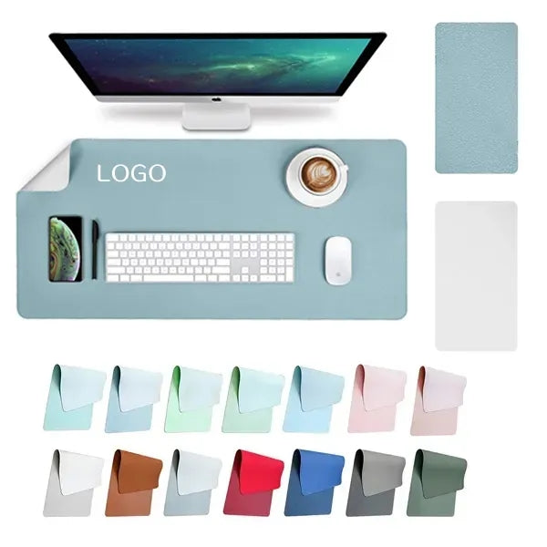 Leather Desk Blotter Pad - Waterproof Mat for Office