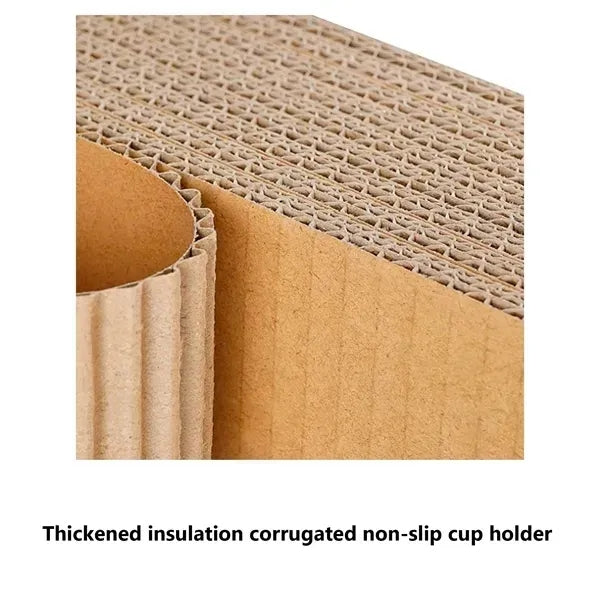 Insulated Heat-Resistant Coffee Cup Sleeve - Paper Material