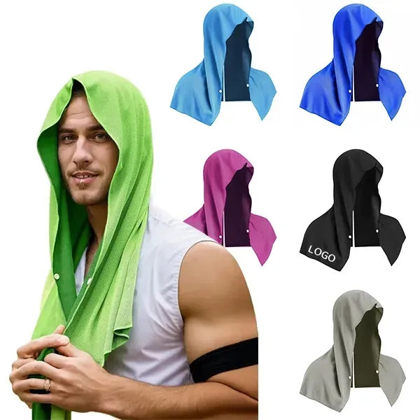 Cooling Hooded Towel - Quick Dry Beach Cover-Up