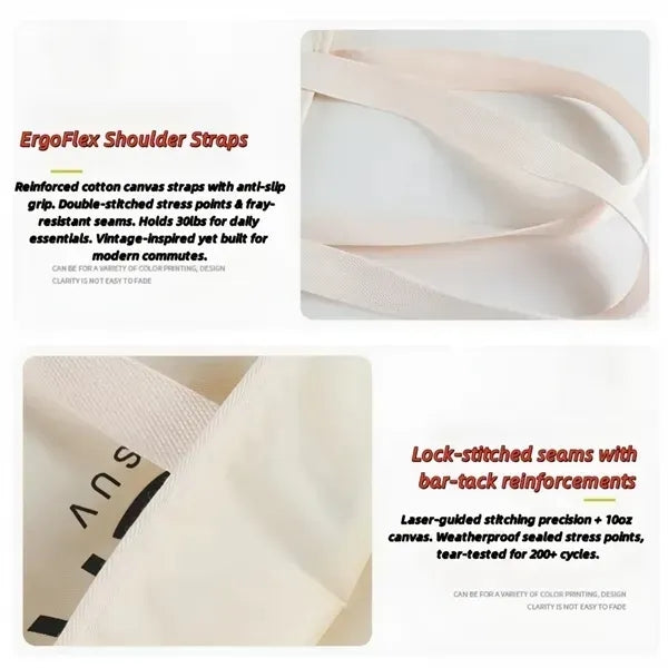 10oz Canvas Tote Bag - Durable Eco-Friendly Carryall