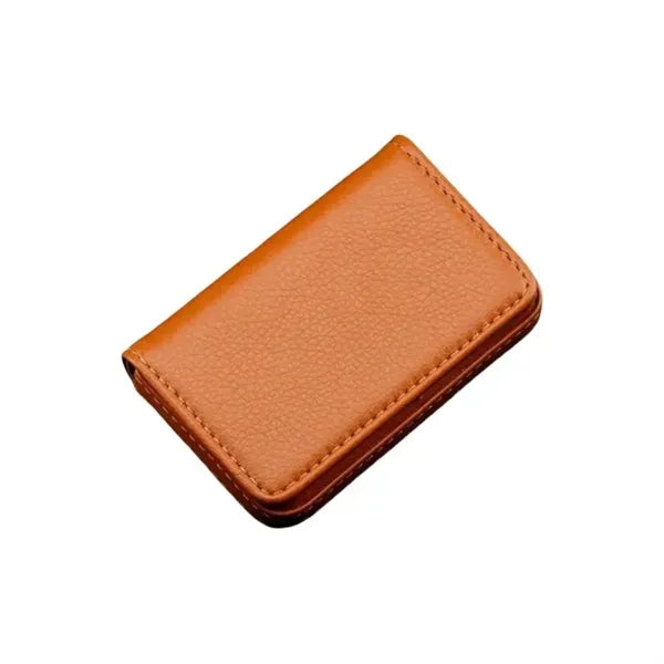 PU Leather Business Card Holder - Magnetic Flap Design