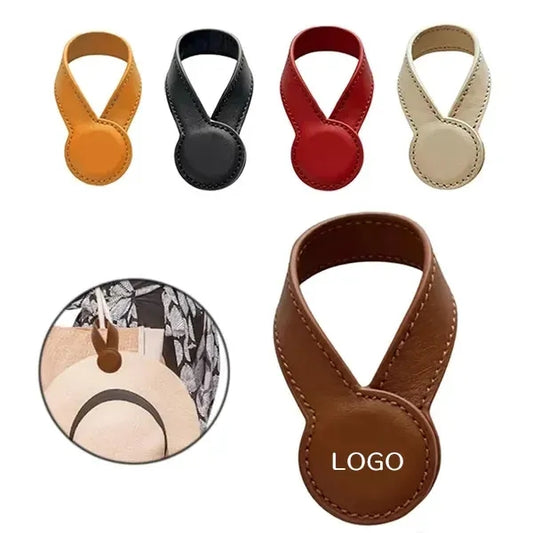 PU Leather Hat Clip Holder - Stylish Hands-Free Accessory