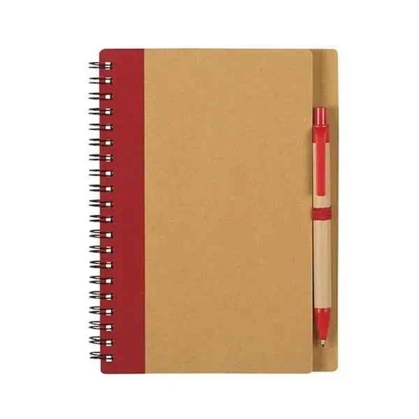 Recycled Paper Journal Set - Eco-Friendly Notebook & Pen