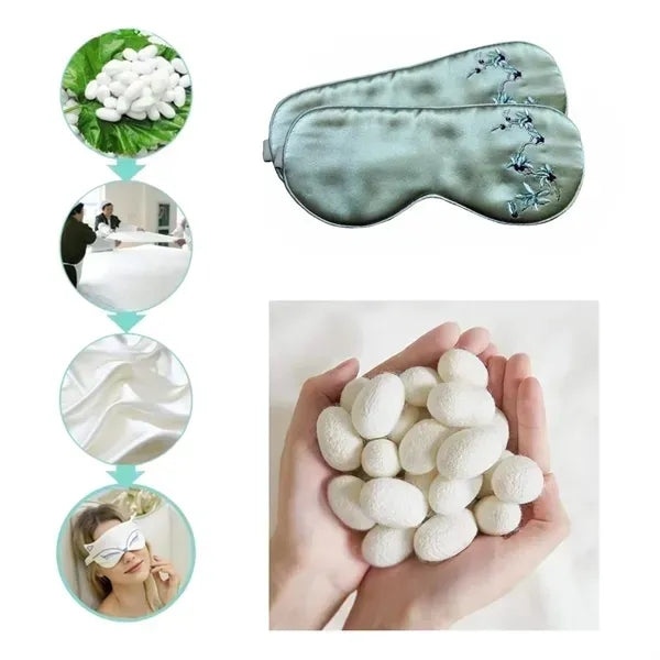 Silk Eye Masks - Luxurious Embroidered Design