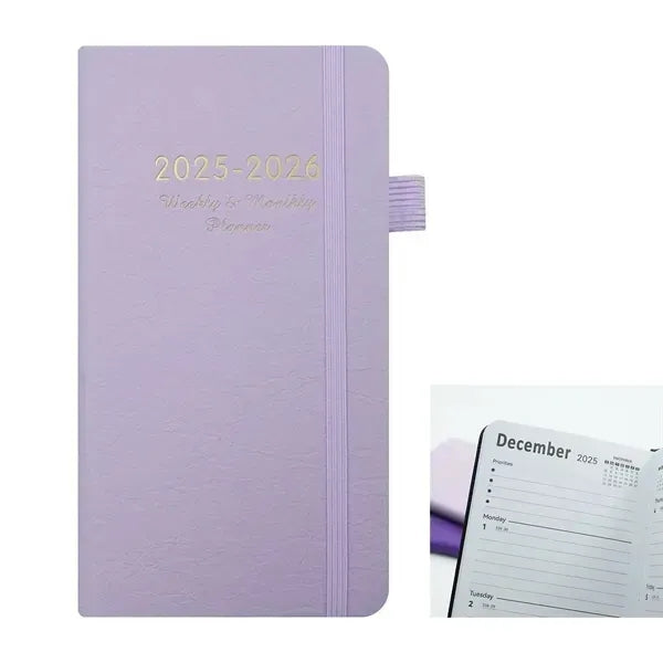 Leather Weekly Planner 2025-2026 - With Pocket