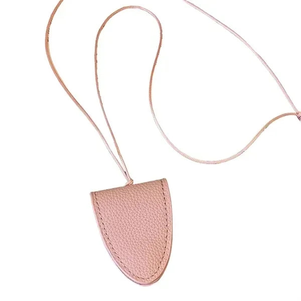 PU Leather Magnetic Sunglasses Holder - Neck Hanging Design