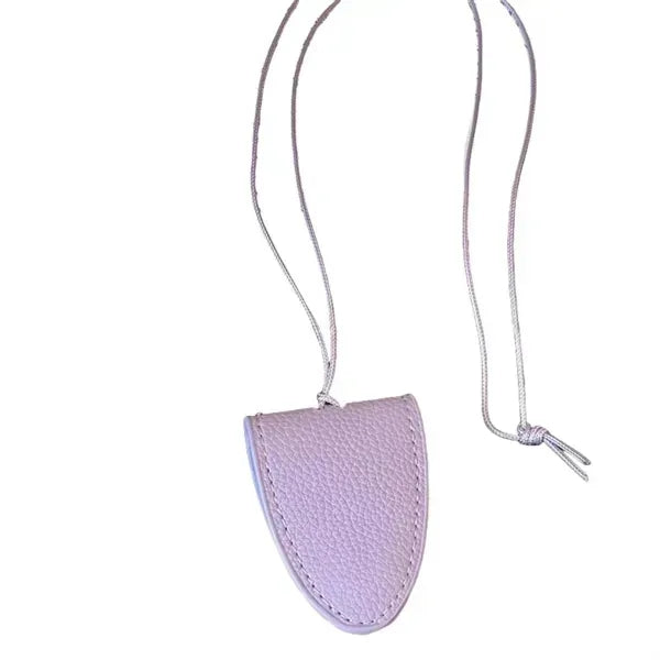 PU Leather Magnetic Sunglasses Holder - Neck Hanging Design