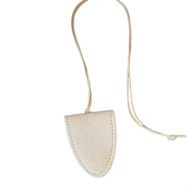 PU Leather Magnetic Sunglasses Holder - Neck Hanging Design