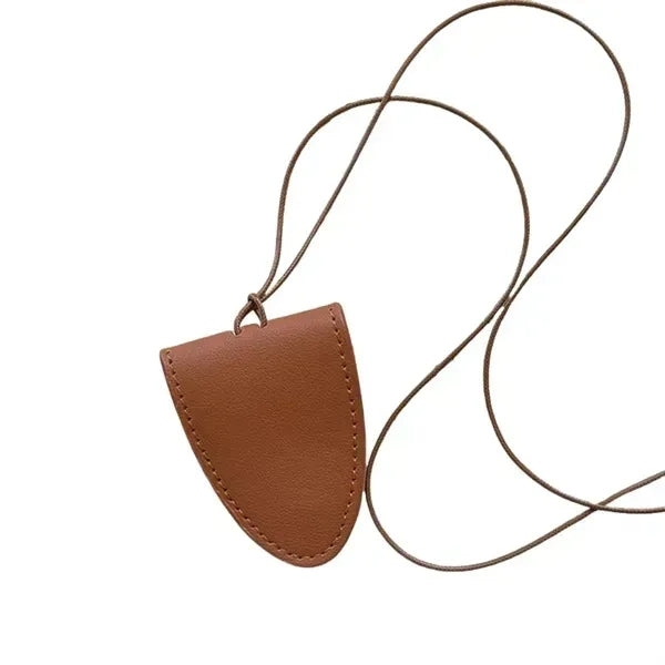 PU Leather Magnetic Sunglasses Holder - Neck Hanging Design
