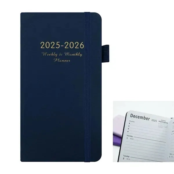 Leather Weekly Planner 2025-2026 - With Pocket
