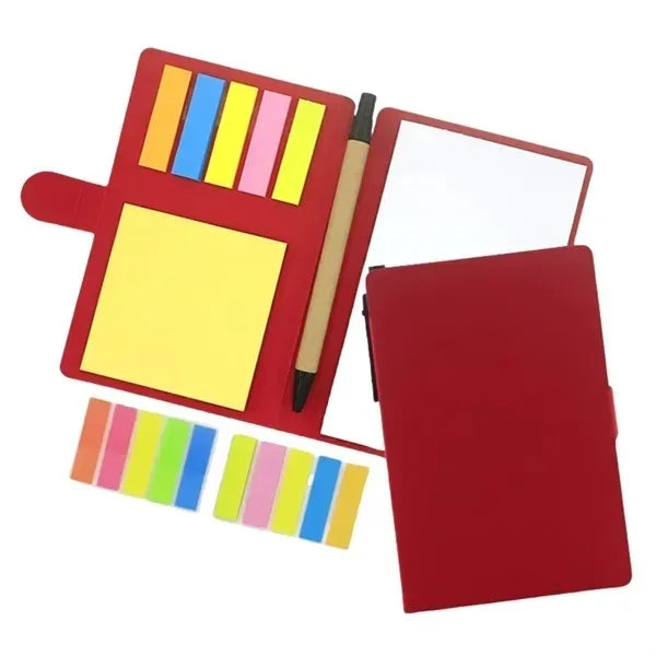Kraft Paper Notebook - Pen & Colored Label Set