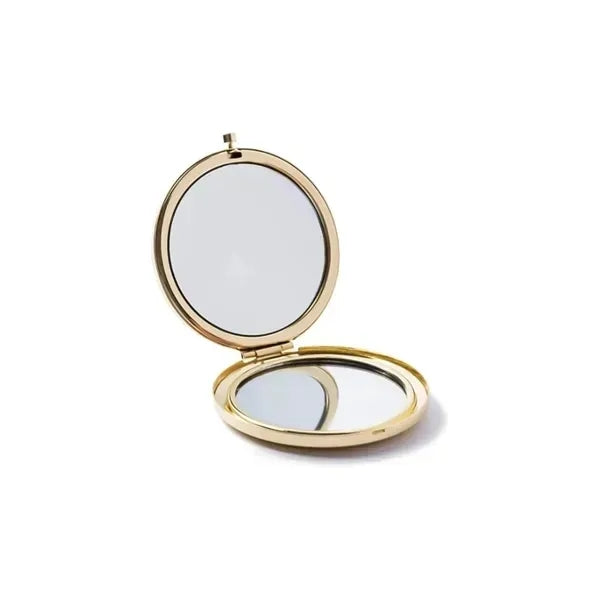 Double-Sided Round Pocket Mirror - Travel Makeup Tool