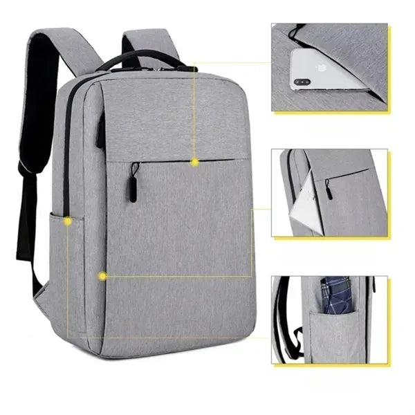 Slim Laptop Backpack with USB Charging Port