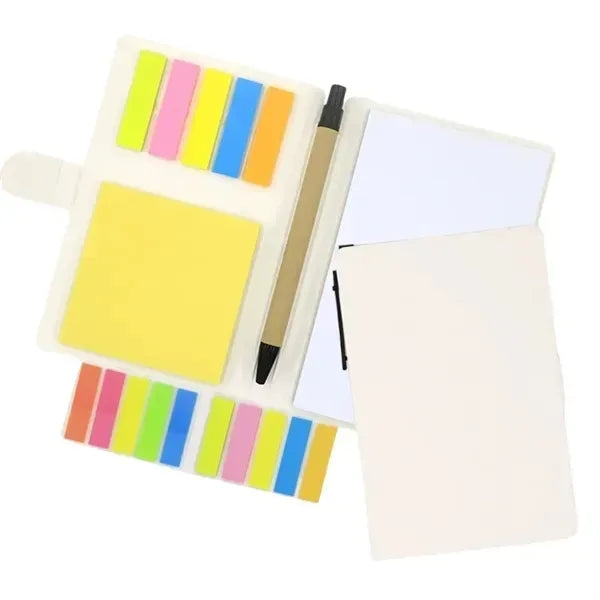 Kraft Paper Notebook - Pen & Colored Label Set