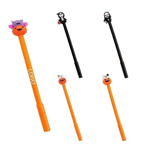 Halloween Pumpkin Ghost Bat Pens - Spooky Stationery Set