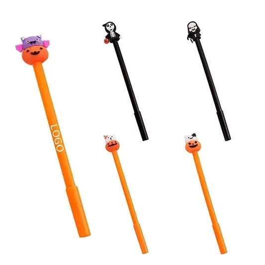 Halloween Pumpkin Ghost Bat Pens - Spooky Stationery Set