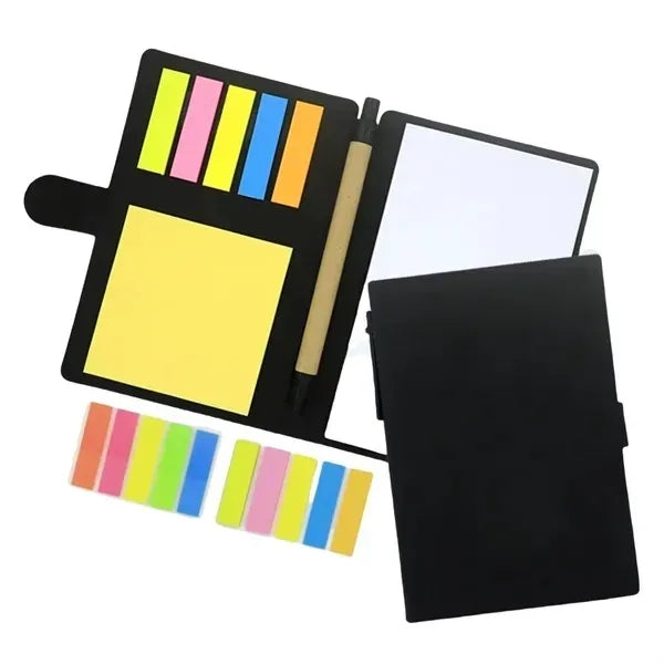 Kraft Paper Notebook - Pen & Colored Label Set