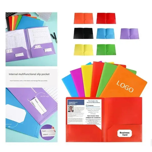 Two-Pocket Office Folder - Durable Document Organizer