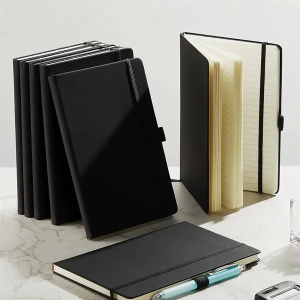 50 Minimum Order Quantity A6 PU Notebook - Strap Closure