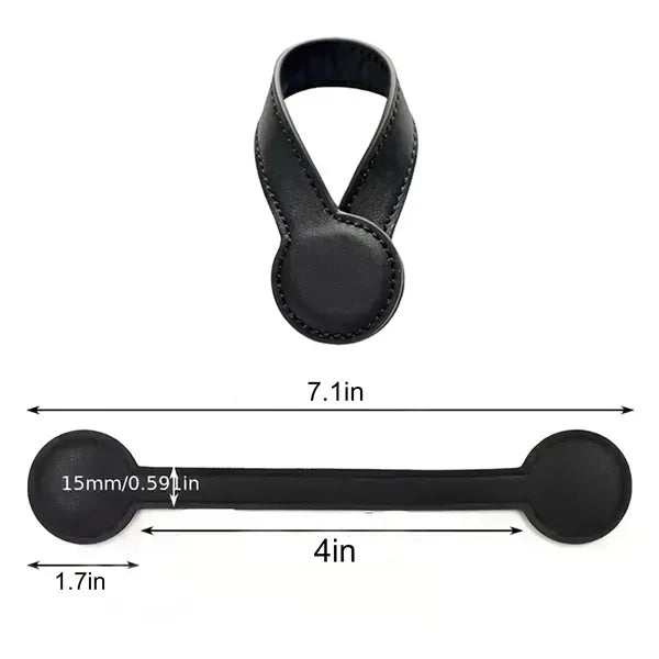 PU Leather Hat Clip Holder - Stylish Hands-Free Accessory