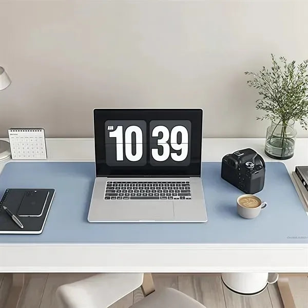 Leather Desk Blotter Pad - Waterproof Mat for Office