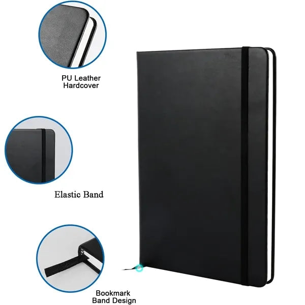 50 Minimum Order Quantity A6 PU Notebook - Strap Closure