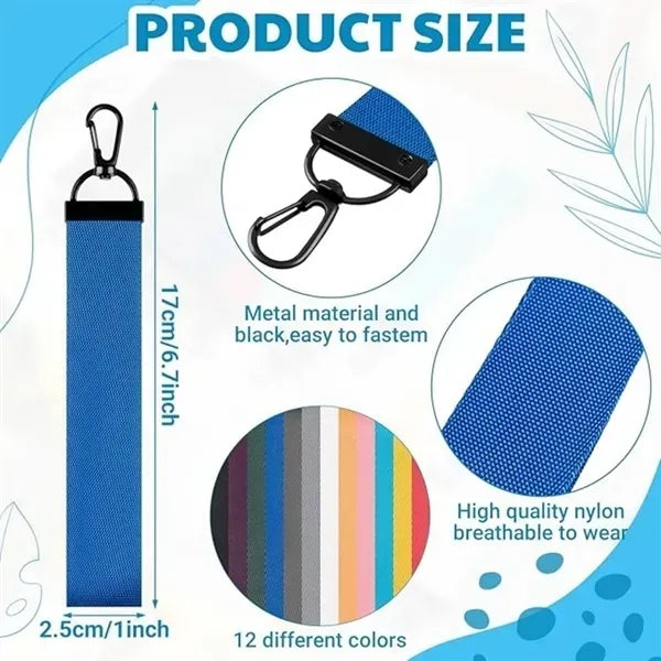 Keychain Wrist Lanyard - Nylon Hand Strap for Keys